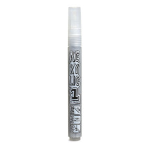 silver refillable acrylic medium pen round nib, Neuland, sold by inky thinking uk
