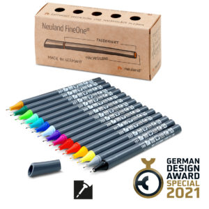 Neuland FineOne Sketch 0.5mm pen, set of 15, assorted, sold by Inky Thinking UK