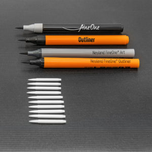 Image of replacement nibs for FineOne Art Brush pen sold by Inky Thinking UK on behalf of Neuland