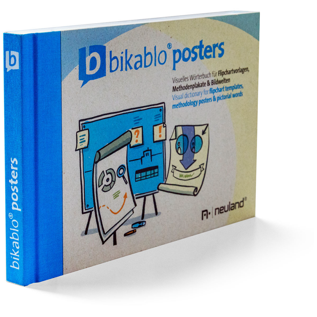 Bikablo Posters book, offering insights into visual communication and facilitation imagery sold by Inky Thinking, official Neuland UK reseller